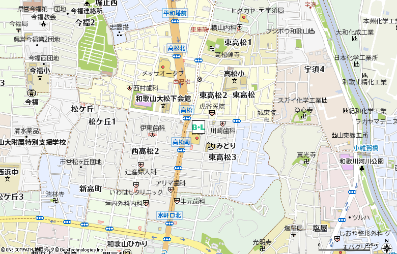松田コンタクトレンズ付近の地図